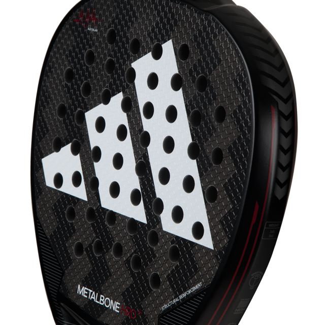 Black and red sports pad with brand logo on a white background