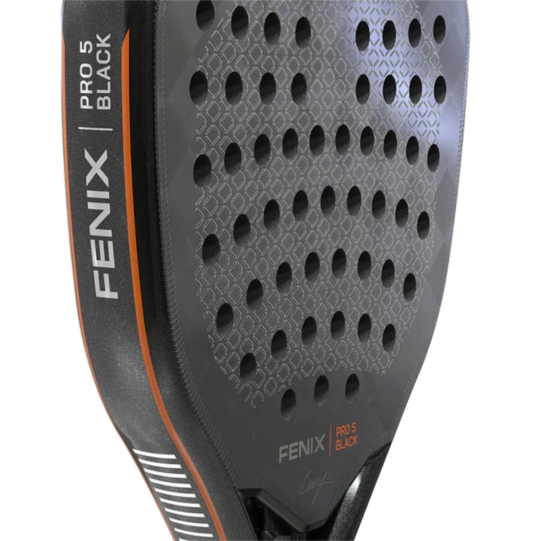 Fenix Pro 5 Black paddle with textured surface on a white background
