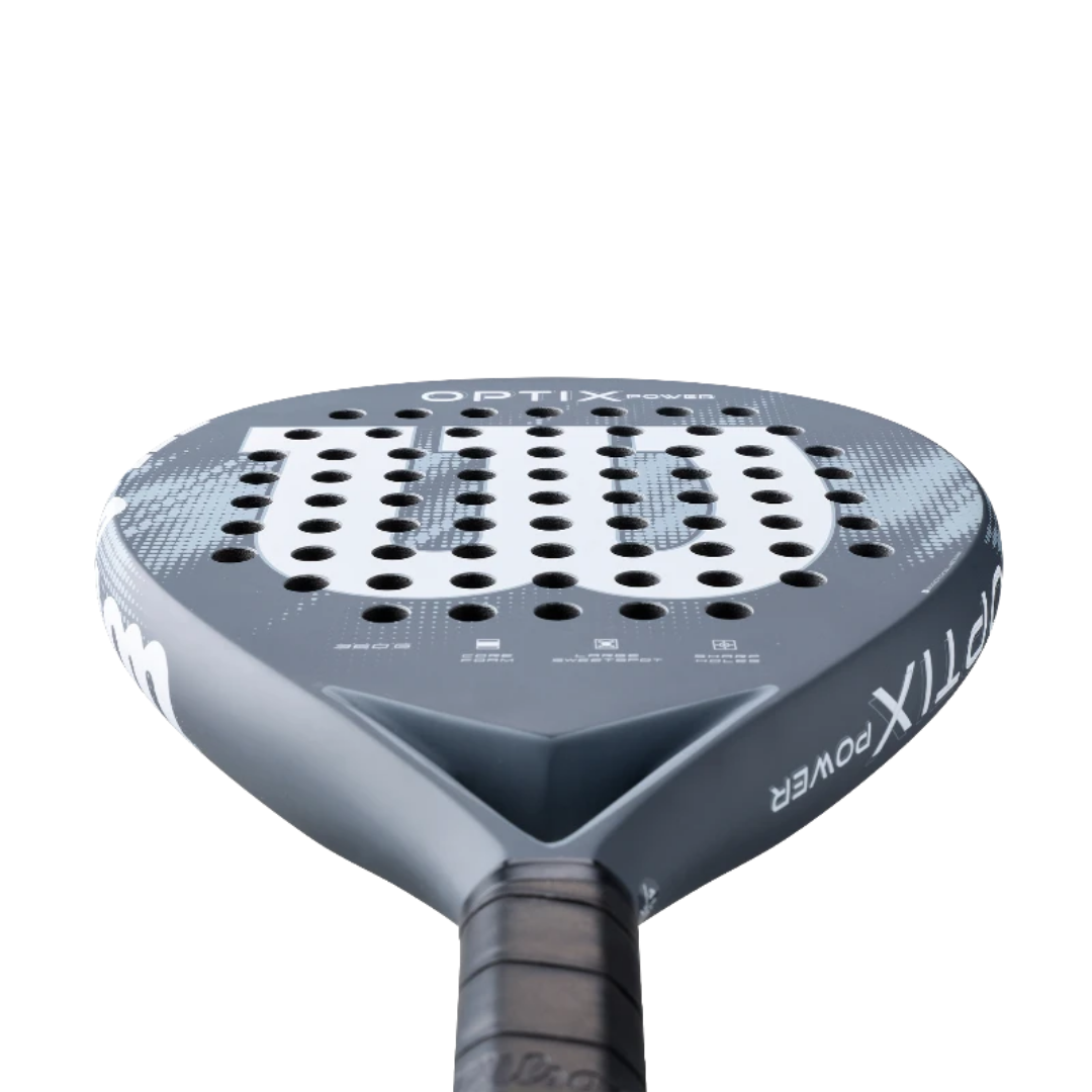 Wilson OPTIX V2 Power Blue padel racket - top view