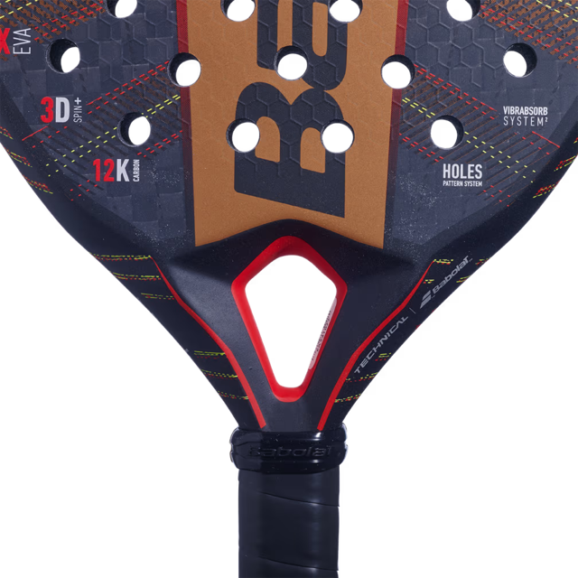 Close-up of a Wilson pickleball paddle with branding and text on a white background