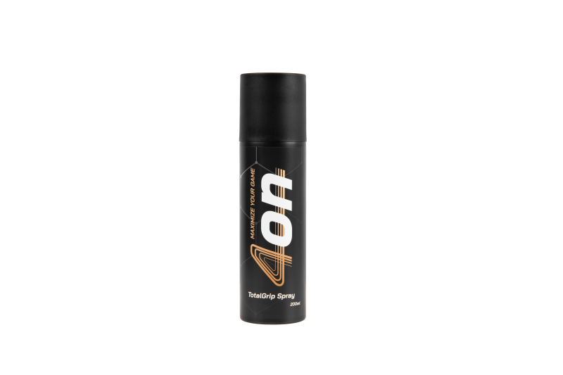 Black spray can with '4on' branding on a white background