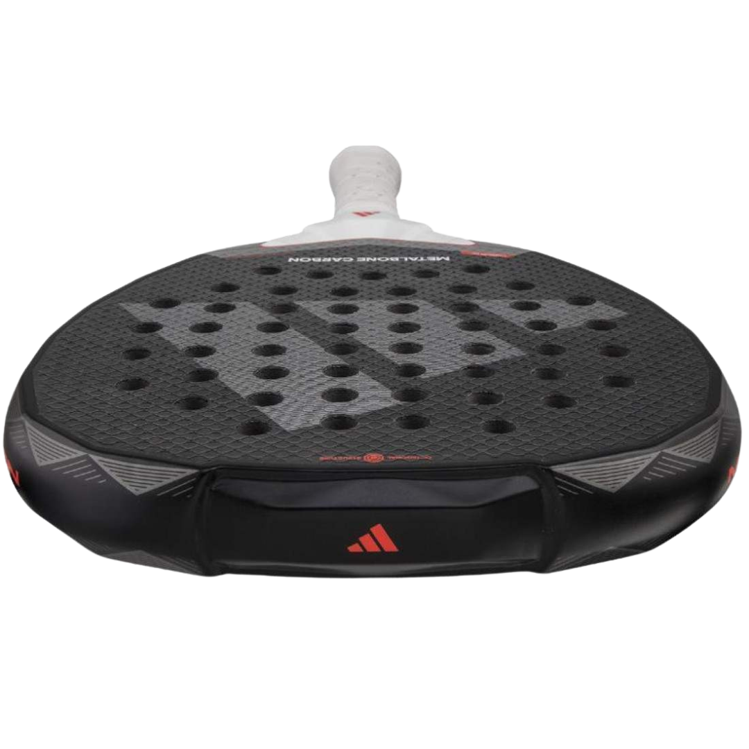 Black and gray Adidas paddle on a white background
