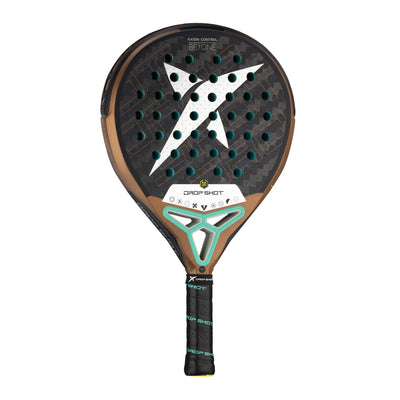 Paddle racket with brand logo on a white background