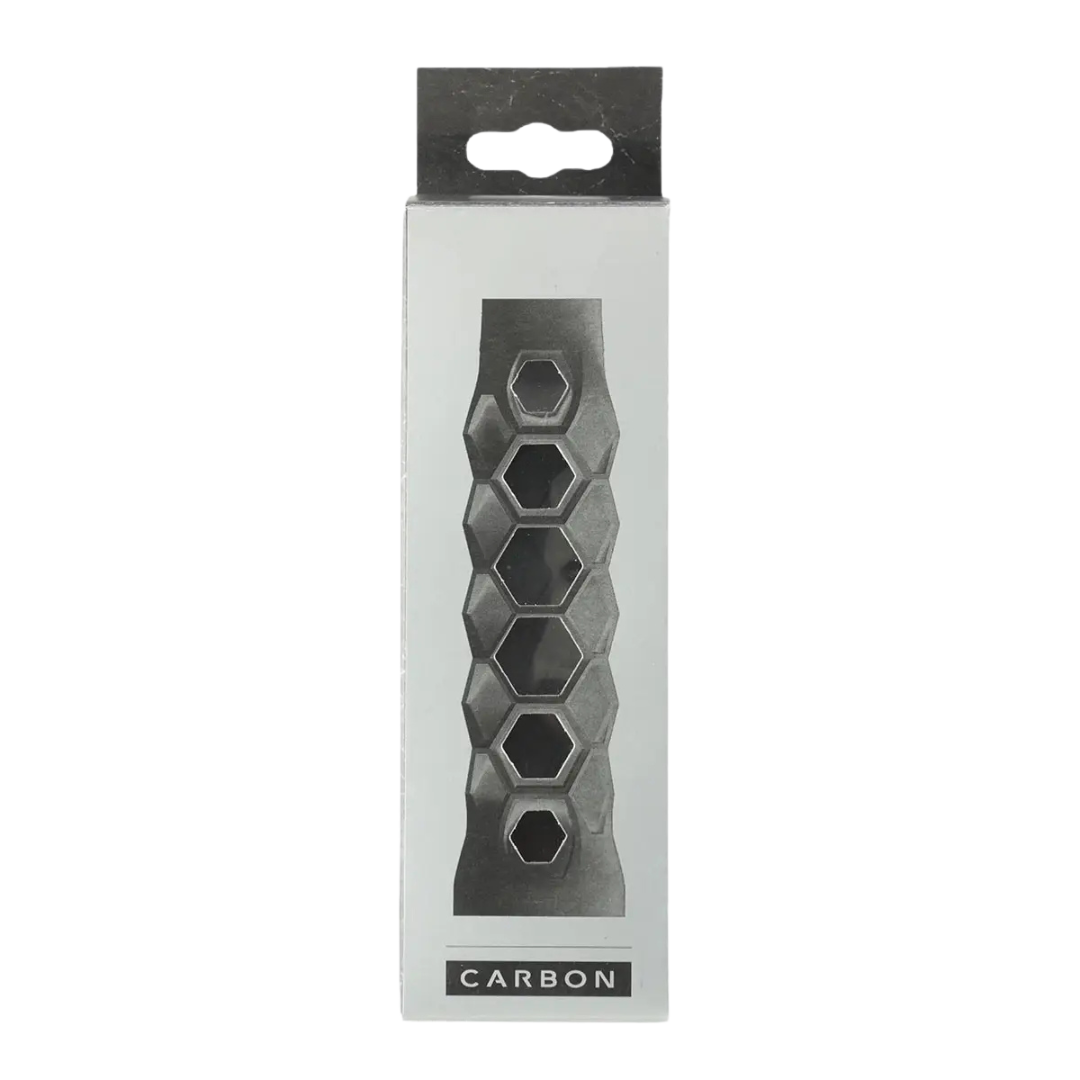 Hexagonal patterned tool in packaging with 'Carbon' branding on a white background