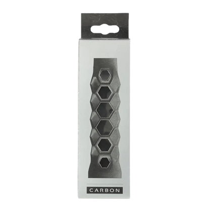 Hexagonal patterned tool in packaging with 'Carbon' branding on a white background