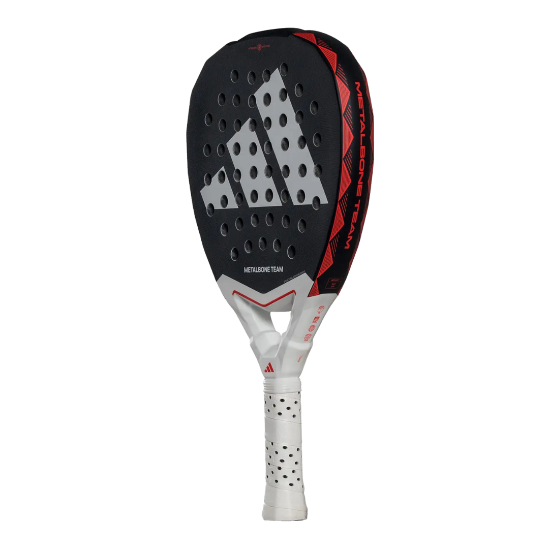 Adidas tennis racket on a white background