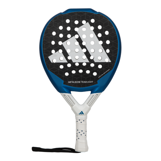 Blue and black padel racket