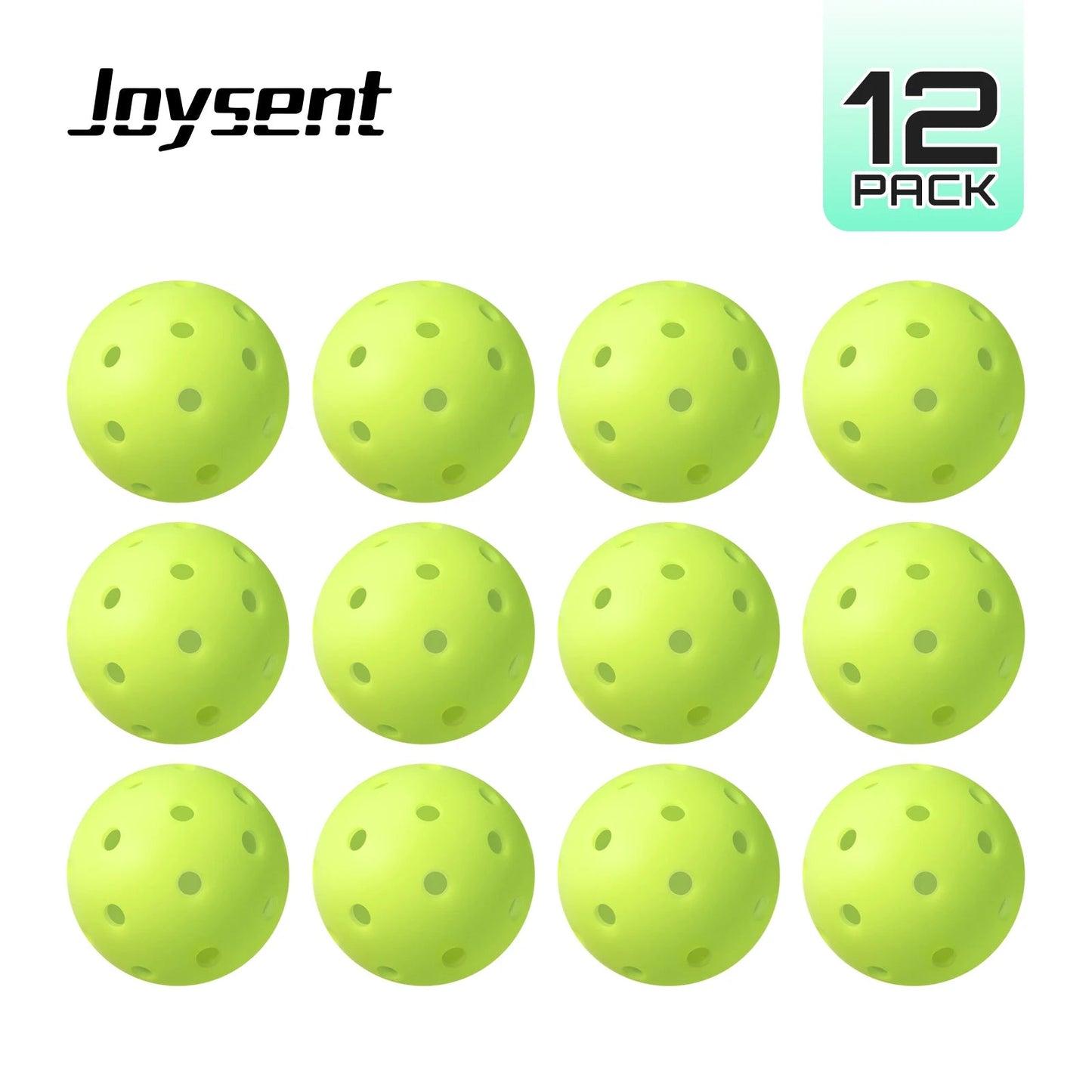 Joysent Pro-Grade Outdoor Rotational Pickleball Balls 40 Holes 74mm Ace Padel Gear