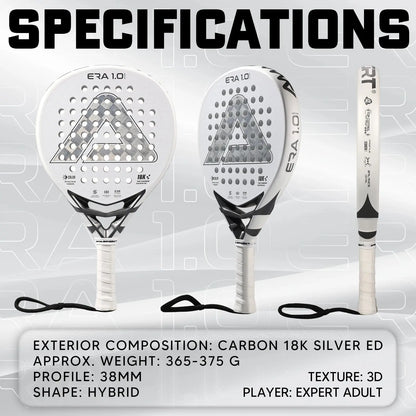 AMASport 18k 3d Carbon Fibre surface Ace Padel Gear