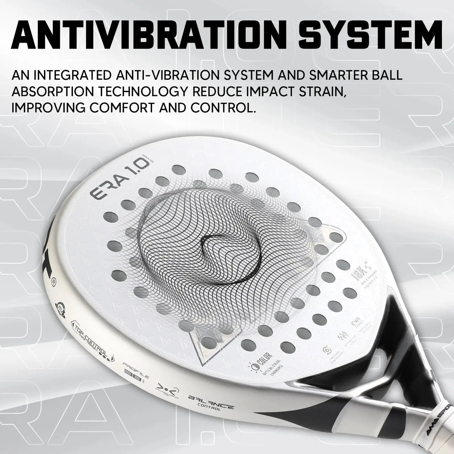 AMASport 18K Carbon Padel Racket - Surface Texture Close-up