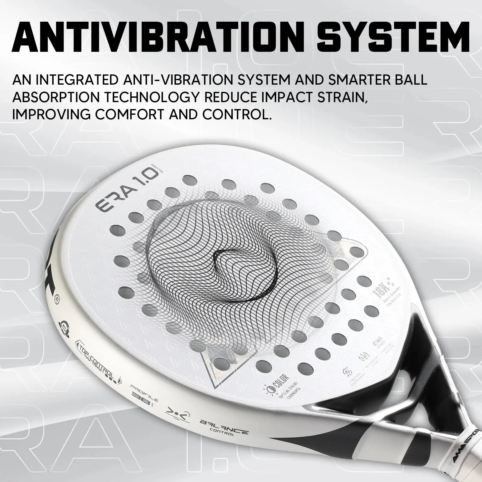 AMASport 18K Carbon Padel Racket - Surface Texture Close-up