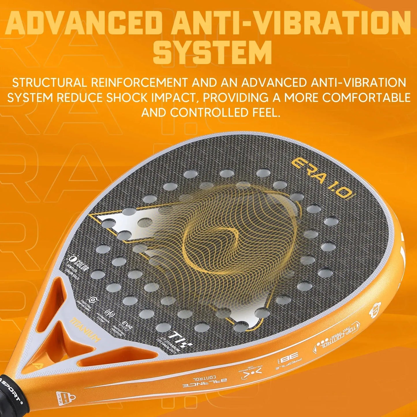 AMA SPORT 1St Titanium Gold Padel Rackets Ace Padel Gear
