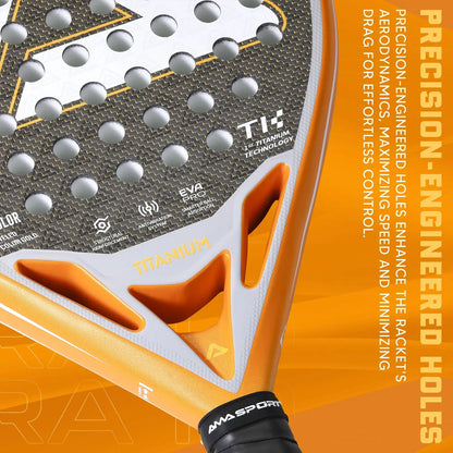 AMA SPORT 1St Titanium Gold Padel Rackets Ace Padel Gear