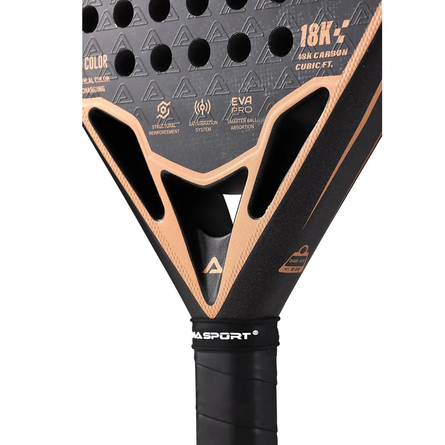 AMASPORT 18K Carbon Cubic Padel Racket: Expert Control, Explosive Power. Ace Padel Gear