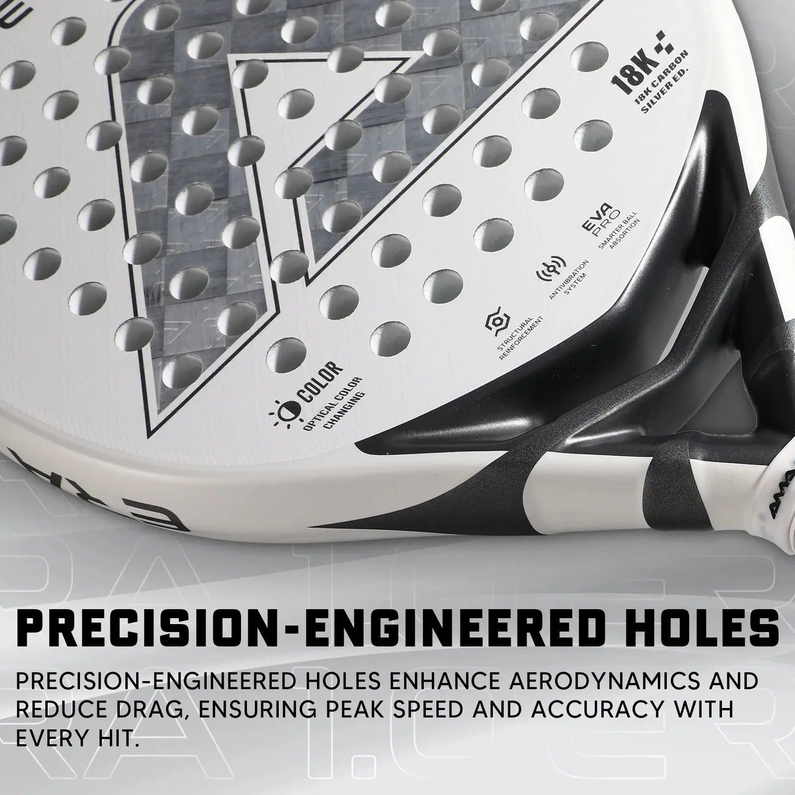 AMASport 18K Carbon Padel Racket - Surface Texture Close-up
