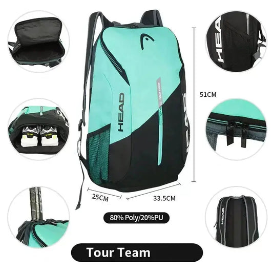 The HEAD Tour Team Series Padel Backpack with Dedicated Compartments Ace Padel Gear