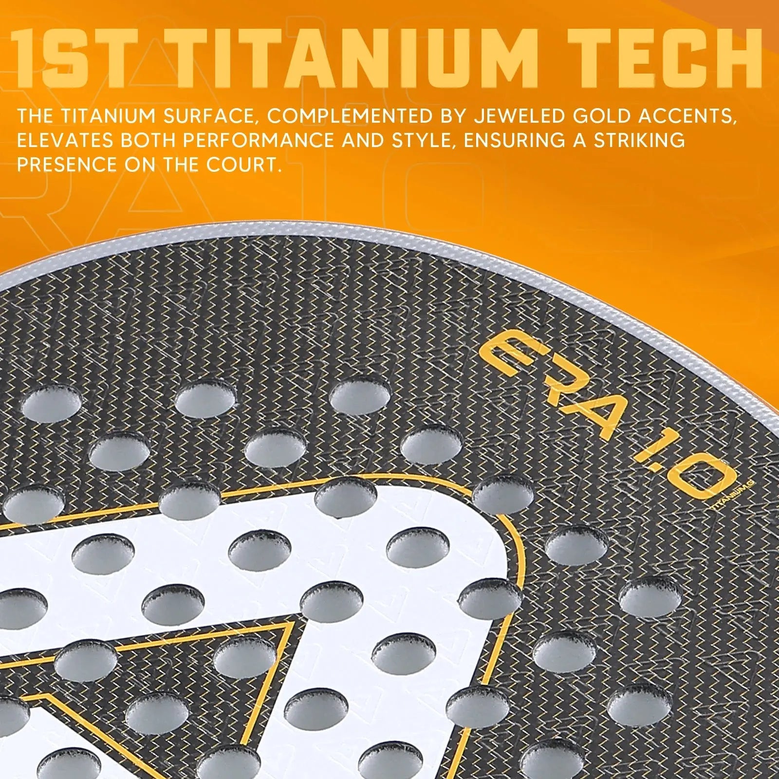 AMA SPORT 1St Titanium Gold Padel Rackets Ace Padel Gear
