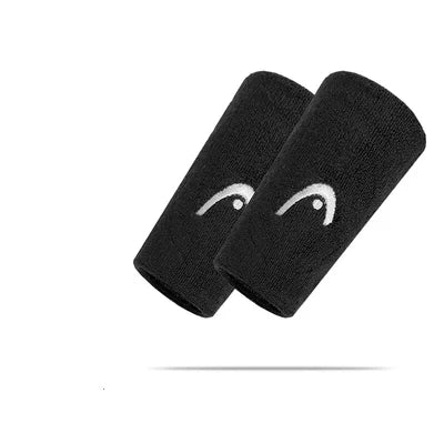 Two black wristbands with a logo on a white background