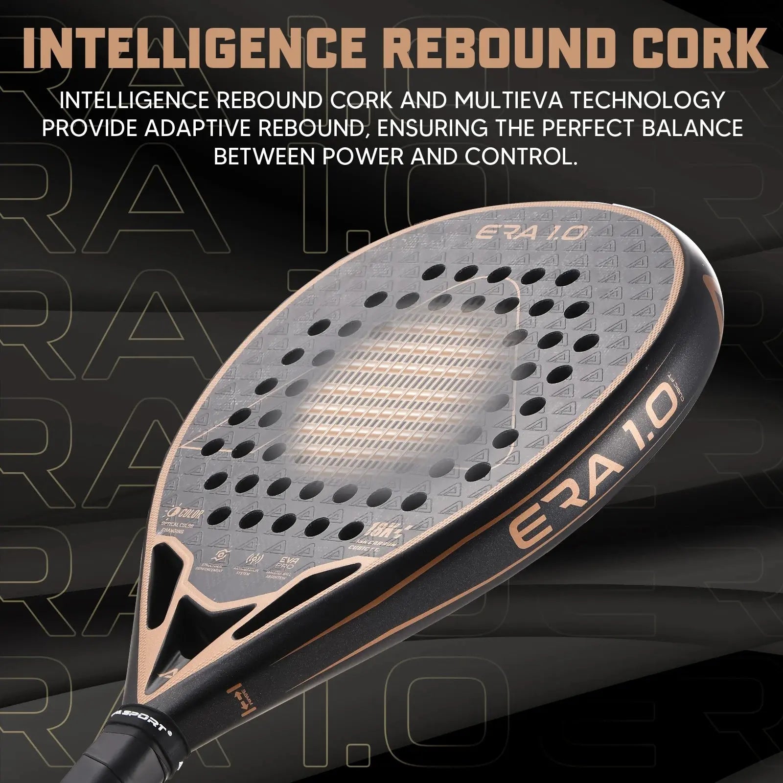 AMASPORT 18K Carbon Cubic Padel Racket: Expert Control, Explosive Power. Ace Padel Gear