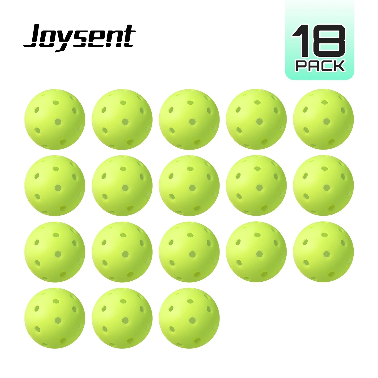 Joysent Pro-Grade Outdoor Rotational Pickleball Balls 40 Holes 74mm Ace Padel Gear