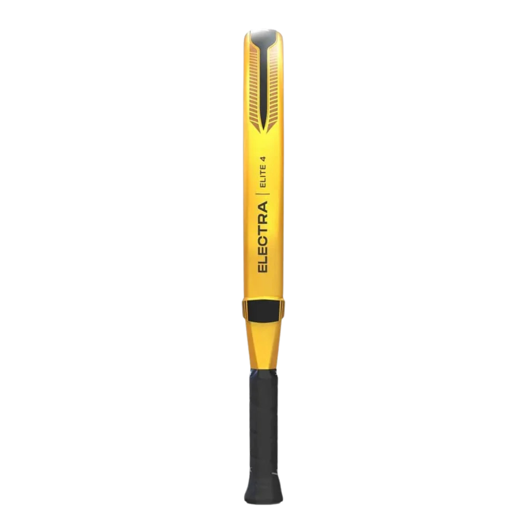 Yellow and black baseball bat with 'Electra' branding on a white background