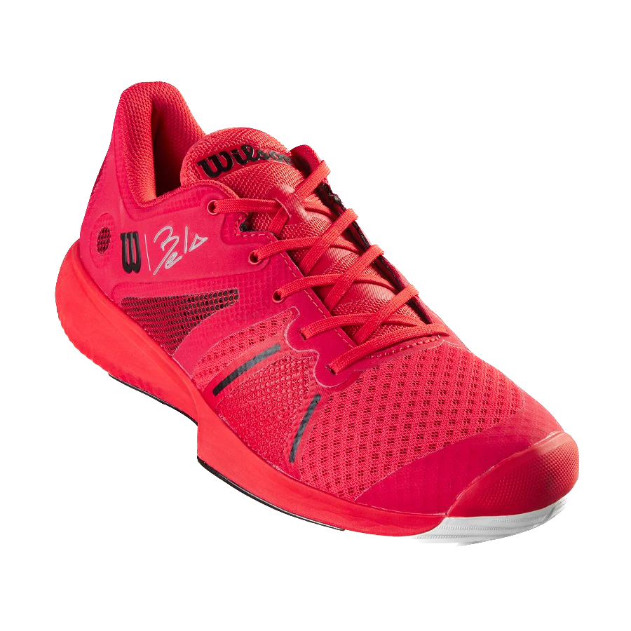 Wilson Bela Pro Padel Shoe - Red/black - Ace Padel Gear