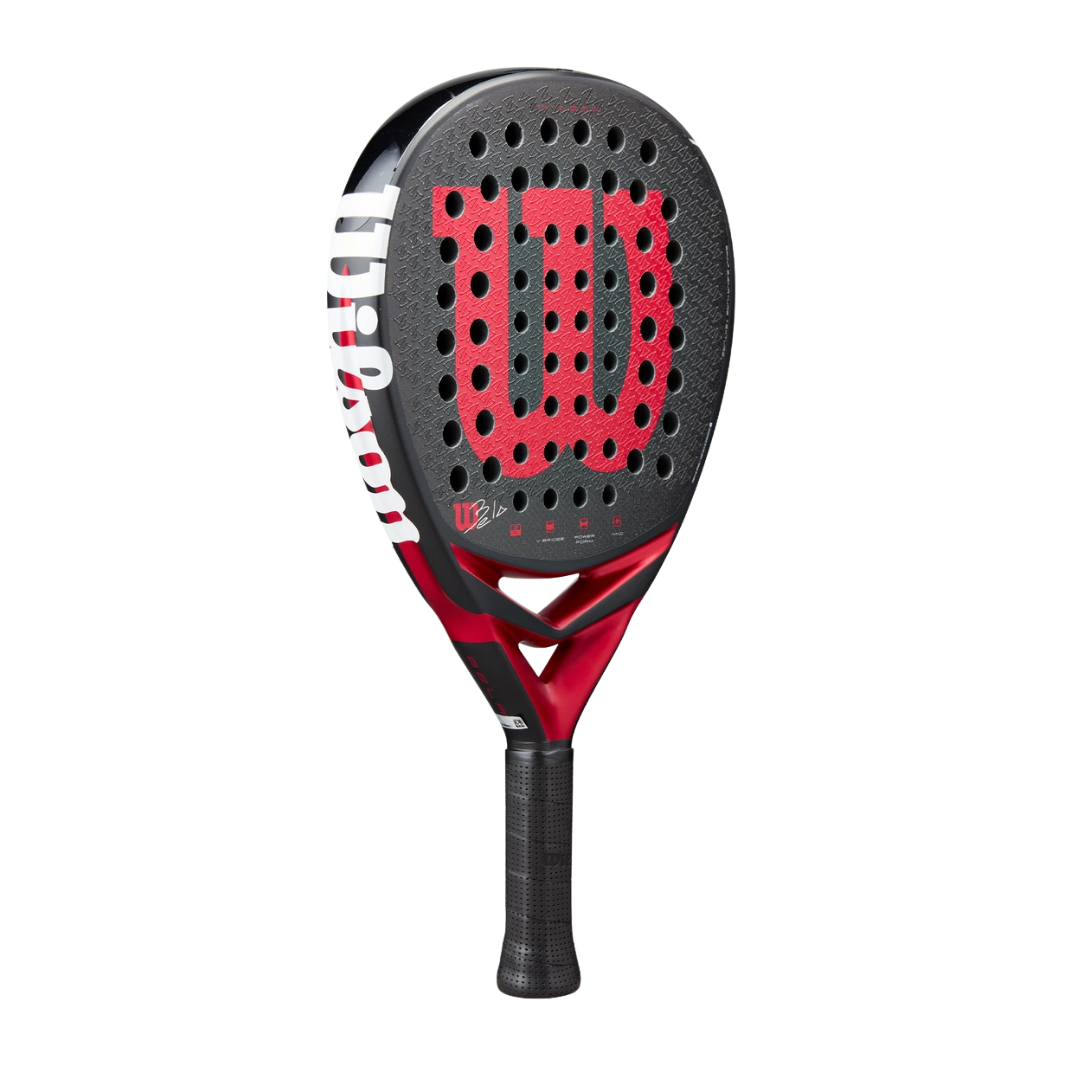 Padel racket with Wilson logo on a white background