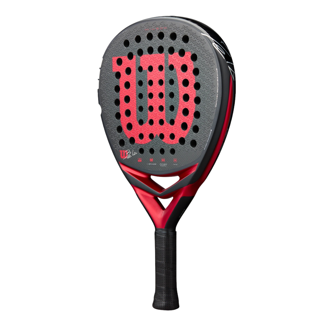 Padel racket with Wilson logo on a white background