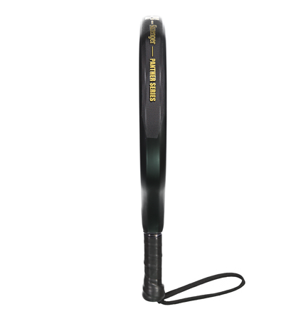 Black baton with visible branding on a white background